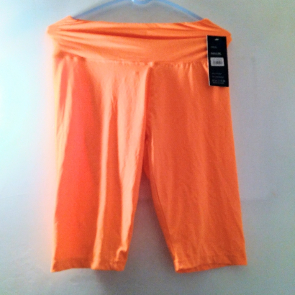 Neon Orange Biker Shorts
